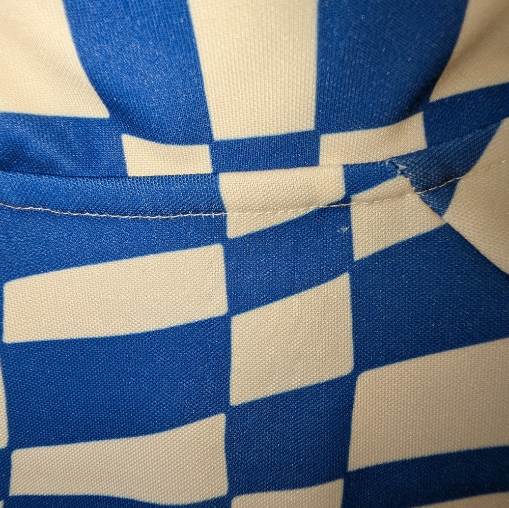 Melody Ehsani Blue and White Checkered ME. Woman's Jacket Size XS - Picture 7 of 8